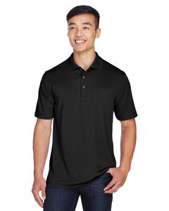 Harriton M345 - Men's Advantage IL Snap Placket Performance Polo Negro