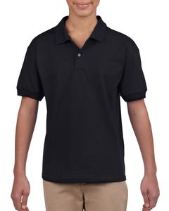 Gildan G880B - DryBlend® Youth 6 oz., 50/50 Jersey Polo Negro