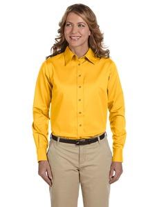 Harriton M500W - Ladies Easy Blend Long-Sleeve Twill Shirt with Stain-Release