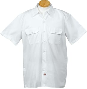 Dickies 1574 - Men's 5.25 oz. Short-Sleeve Work Shirt Blanca
