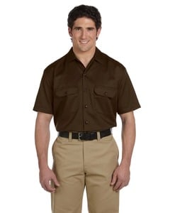 Dickies 1574 - Men's 5.25 oz. Short-Sleeve Work Shirt Dark Brown