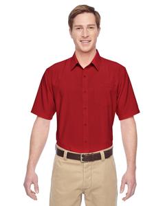 Harriton M610S - Men's Paradise Short-Sleeve Performance Shirt Parrot Red