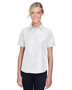 Harriton M580W - Ladies Key West Short-Sleeve Performance Staff Shirt Blanca