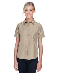 Harriton M580W - Ladies Key West Short-Sleeve Performance Staff Shirt Caqui