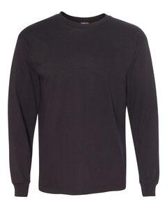 Bayside 5060 - USA-Made 100% Cotton Long Sleeve T-Shirt Negro