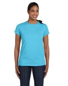 Hanes 5680 - Ladies' ComfortSoft® Heavyweight T-Shirt Blue Horizon