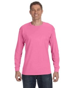 JERZEES 29LSR - Heavyweight Blend™ 50/50 Long Sleeve T-Shirt Neon Pink