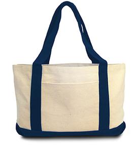 Liberty Bags 8869 - Bolsa Barco Leeward  Natural/ Navy