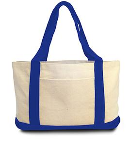 Liberty Bags 8869 - Bolsa Barco Leeward  Natural/ Royal