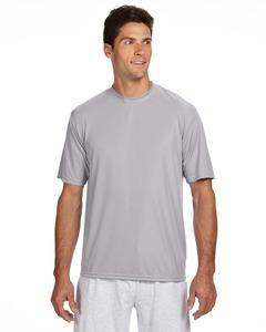 A4 N3142 - Men's Shorts Sleeve Cooling Performance Crew Shirt Plata