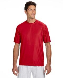 A4 N3142 - Men's Shorts Sleeve Cooling Performance Crew Shirt Scarlet