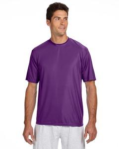 A4 N3142 - Men's Shorts Sleeve Cooling Performance Crew Shirt Púrpura