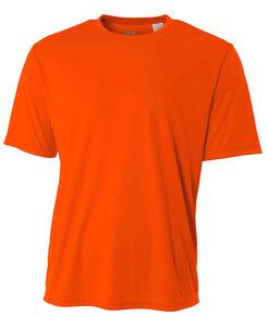 A4 N3142 - Men's Shorts Sleeve Cooling Performance Crew Shirt Seguridad de Orange