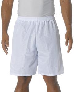 A4 N5296 - Shorts  de malla de tricot con entrepierna de 9" Blanca