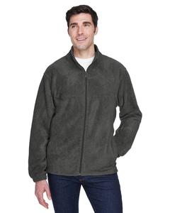 Harriton M990 - Men's 8 oz. Full-Zip Fleece Charcoal