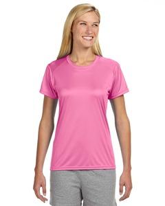 A4 NW3201 - Remera de cuello redondo de alto rendimiento para mujeres Rosa