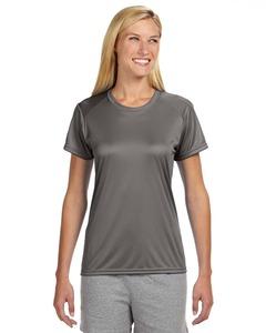 A4 NW3201 - Remera de cuello redondo de alto rendimiento para mujeres Graphite