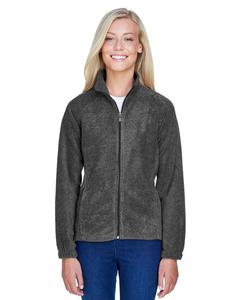 Harriton M990W - Ladies 8 oz. Full-Zip Fleece Charcoal