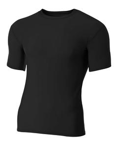 A4 N3130 - Shorts Sleeve Compression Crew Shirt Negro