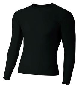 A4 N3133 - Long Sleeve Compression Crew Shirt Negro