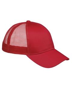 Big Accessories BX019 - 6-Panel Structured Trucker Cap Roja