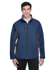 Devon & Jones D997 - Men's Soft Shell Colorblock Jacket Navy/Dk Charcoal