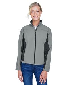 Devon & Jones D997W - Ladies Soft Shell Colorblock Jacket Charcoal/Dk Charcoal