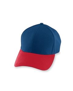 Augusta 6236 - Youth Athletic Mesh Cap Navy/Red