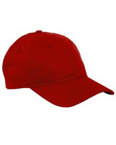 Big Accessories BX880 - 6-Panel Twill Unstructured Cap Roja