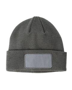 Big Accessories BA527 - Patch Beanie Gray