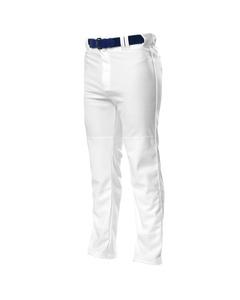 A4 N6162 - Pro Style Open Bottom Baggy Cut Baseball Pants Blanca