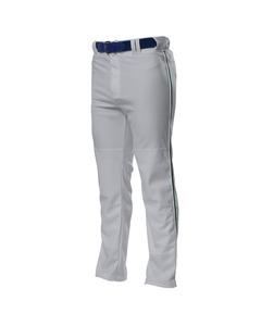 A4 N6162 - Pro Style Open Bottom Baggy Cut Baseball Pants Grey/Forest