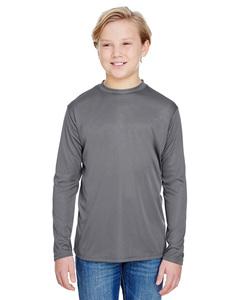 A4 NB3165 - Youth Long Sleeve Cooling Performance Crew Shirt Graphite
