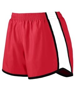 Augusta 1265 - Ladies Jr. Fit Pulse Team Short Red/White/Black