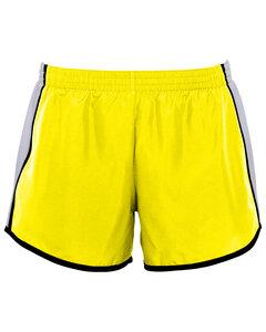 Augusta 1266 - Girl's Jr. Fit Pulse Team Short Pow Yellow/Wht/Blck