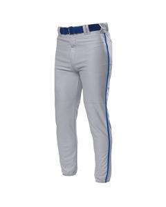 A4 NB6178 - Youth Pro Style Elastic Bottom Baseball Pants Grey/Royal