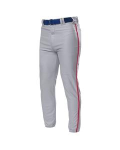 A4 NB6178 - Youth Pro Style Elastic Bottom Baseball Pants Grey/Scarlet