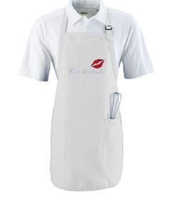 Augusta 4350 - Full Length Apron With Pockets Blanca