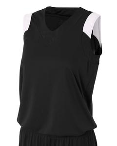A4 NW2340 - Ladies Moisture Management V Neck Muscle Shirt