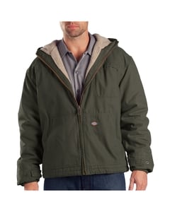 Dickies TJ350T - 8.5 oz. Sanded Duck Sherpa Lined Hooded Jacket