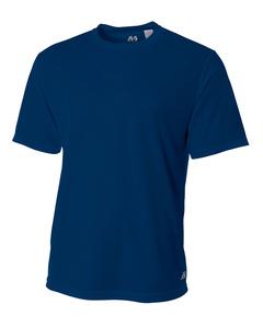 A4 N3252 - Men's Shorts Sleeve Crew Birds Eye Mesh T-Shirt Marina