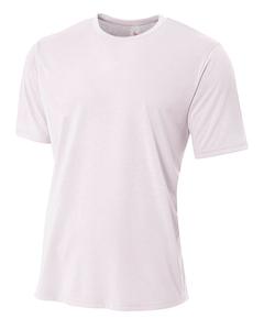 A4 N3264 - Men's Shorts Sleeve Spun Poly T-Shirt Blanca