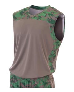 A4 NB2345 - Youth Camo Performance Muscle Shirt