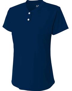 A4 NG3143 - Girl's Tek 2-Button Henley Shirt Marina
