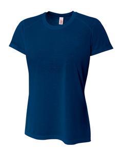 A4 NW3264 - Ladies Shorts Sleeve Spun Poly T-Shirt Marina