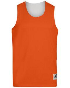 Augusta 148 - Adult Wicking Polyester Reversible Sleeveless Jersey Orange/White