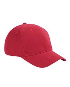 Big Accessories BX002 - 6-Panel Brushed Twill Structured Cap Roja