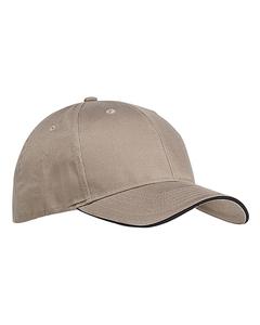 Big Accessories BX004 - 6-Panel Twill Sandwich Baseball Cap