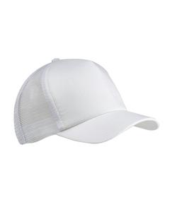 Big Accessories BX010 - 5-Panel Twill Trucker Cap Blanca