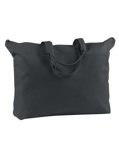 BAGedge BE009 - 12 oz. Canvas Zippered Book Tote Negro